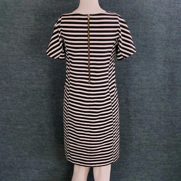 J. Crew Black& White Striped Tee Shirt Dress - Picture 4 of 10